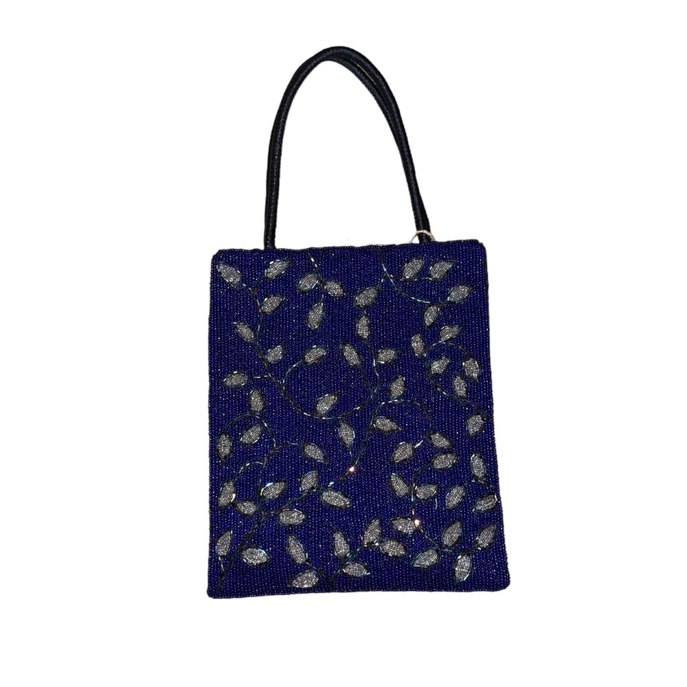 90s beaded floral evening purse